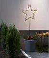 Produktbild: Star Trading LED-Gartenstecker Spiky Stern 60 LED warmweiß 92 cm schwarz