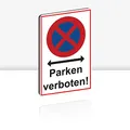 Produktbild: Absolutes Halteverbot Schild 20 x 30 cm Alu 3mm Alu-Dibond stabile Aluminiumverbundplatte parken verboten Parkplatzschild mit UV-Schutz von STROBO
