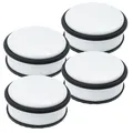 Produktbild: HRB Türstopper Edelstahl weiß 4 Stück massiv - Schwerer Türstopper Boden mit modernen Design, Door Stopper versehen mit Gummiring zum Schutz der Türen