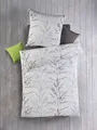 Produktbild: Optidream Bettwäsche Set Renforcé 135x200 Baumwolle Gracia weiss hellgrau, Renforcé, 2 teilig, Sommer Geschenke Idee Frauen Männer weich sale Reißverschluss Partner