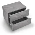 Produktbild: Juskys Wandschrank Nachttisch 40x29x30 cm mit 2 Schubladen Betonoptik
