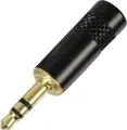 Produktbild: Rean AV NYS 231 B-CON Klinken-Steckverbinder 3.5mm Stecker, gerade Polzahl: 3 Stereo Schwarz 1St.