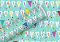 Produktbild: Braun & Company Geschenkpapier Kollektion Wimpel türkis 2 m x 70 cm