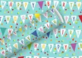 Produktbild: Braun & Company Geschenkpapier Kollektion Wimpel türkis 2 m x 70 cm