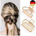 Produktbild: Runmi Haarklammern, goldfarben, 2 Stück, Metall-Haarspangen, Frech-Design,