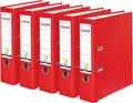 Produktbild: Original Falken 5er Pack PP-Color Kunststoff-Ordner 8 cm breit DIN A4 rot Vegan
