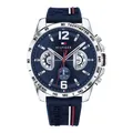 Produktbild: Tommy Hilfiger Decker 1791476 Herrenuhr Quarzuhr Edelstahlgehäuse Silikonarmband