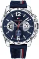 Produktbild: Tommy Hilfiger 1791476 Herren-Armbanduhr Analog Quarz Silikonarmband Blau 46 mm