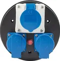 Produktbild: 3-Fach Steckdoseneinsatz Kabeltrommel Außen 400V 1x CEE 2x Schuko IP44
