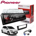 Produktbild: Autoradio Pioneer MVH-130DAB MP3 USB 4 Kanäle + Verkleidung für Fiat Grande