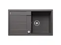 Produktbild: Blanco Spüle 518871 86 x 50 cm, PuraDur felsgrau, reversibel, Ablauffernbedienung mit Drehbetätigung