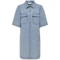 Produktbild: ONLY Blusenkleid ONLBELLE (1-tlg) Plain/ohne Details blau S (36)
