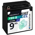 Produktbild: GEL Motorradbatterie 9Ah 12V 12N9-4B-1 YB9-B CB9-B 50914 12-9-4B-1 JMB9-B