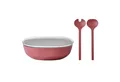 Produktbild: Mepal Schale Silueta Servierschale mit Deckel & Salatbesteck, Kunststoff, (1x Schale, 1x Salatbesteck, 2-tlg)