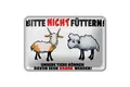 Produktbild: Blechschild Hinweis 18x12 cm bitte nicht füttern Tiere krank Deko Schild