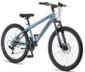 Produktbild: Licorne Bike Thunder Premium Mountainbike in 20, 24, 26, 27.5 und 29 Zoll Fahrrad für Mädchen Jungen Herren und Damen Discbremse (Aquamarine, 26 Zoll)