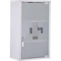 Produktbild: HOMCOM Medizinschrank Erste Hilfe Schrank aus Edelstahl mit Schloss 30x18x50cm für sichere Aufbewahrung   Aosom.de