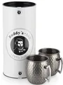 Produktbild: Buddy's Becher Buddy´s Bar, 2-tlg., Edelstahl, Moscow Mule Becher, 500 ml, hochwert. Edelstahl, Hammerschlag-Effekt