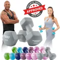 Produktbild: Miweba Sports Gymnastikhanteln 2er-Set NKH100, bodenschonend, 0,5-10 kg, Anti-Rutsch-Oberfläche (Grau, 2x 10,0 Kg)