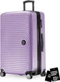 Produktbild: Mitte - Großer Koffer + digitaler Kofferanhänger, Reisekoffer XL Erweiterung, Hardcase Rollkoffer 4 Rollen, Aufgabegepäck max. 130 L TSA-Zahlenschloss,Flieder