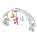 Produktbild: Chicco Regenbogen-Spielbogen für Kinderbett, 2in1 Evolutionskompatibel Next2Me, Babywanne mit Regenbogen und Nachtlicht Kinder mit entspannender Musik und weichen Anhängern - Baby Spiele, ab 0 Monate