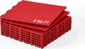 Produktbild: VEVOR Hockey-Bodenmatten-Fliesen, 315 x 315 x 16 mm, 8er-Pack ineinander greifende Trainingsoberfläche, Tanzbodenfliesen, Hockey-Trainingsgerätebretter, rot