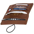 Produktbild: Leder Tabaktasche für 30g Tabakbeutel, Dreher-Tasche aus Echtleder mit Filter...