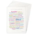 Produktbild: Deine Wörter Postkartenset - 5 Postkarten mit 80er, einzigartiges Souvenir und kreative Geschenkidee - DIN A6