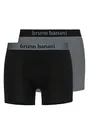 Produktbild: Bruno Banani Herren Short Flowing, 2er Pack, Einfarbig, Gr. Large, Mehrfarbig (schwarz/graumelange 1782)