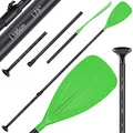 Produktbild: KESSER® Paddle - 3-teilig für Kayak SUP Stand-Up Paddling Board Stechpaddel, Verstellbar Teleskop 165cm-215cm Aluminum für Stand Up Paddel Kajakfahren Surfboard Boot Anti-Rutsch Stecksystem, Grün