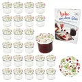 Produktbild: MamboCat 25er Set Sturzglas 125 ml mit Schraub-Deckel Wald-Erdbeere I Einmachgläser + to 66 Deckel mit Diamant-Zucker-Rezept I Vorratsgläser einkochen & konservieren