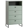 Produktbild: MÖBELPARTNER Kommode Janne, 153067 pastellgrün 60,2 x 33,1 x 103,9 cm, 1 St.