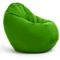 Produktbild: Bruni Sitzsack Classico mit Innensack, indoor & outdoor, Qualität aus Bayern, Robuster, gemütlicher XXL-Bean Bag, in Deutschland gefertigt, waschbar grün 80 cm x 70 cm