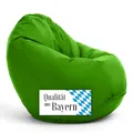 Produktbild: Bruni Bean Bag Classico M in Grün - Sitzsack Outdoor und Indoor mit Innensack zum Zocken & Lesen, Abnehmbarer Bezug, lebensmittelechte EPS-Perlen als Bean-Bag-Füllung, aus Deutschland
