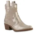 Produktbild: VAN HILL 841510 Cowboy Boots Damen Cowboy Boots Stiefeletten Trichterabsatz Nieten