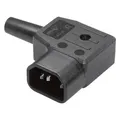 Produktbild: Kaiser 747/sw/C Kaltgeräte-Steckverbinder 747 Stecker, gewinkelt Gesamtpolzahl: (747/sw/C)