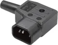 Produktbild: Kaiser Martin 747/sw/C Kaltgeräte-Steckverbinder 747 Stecker, gewinkelt Gesamtpolzahl: 2 + PE 10A Schwarz
