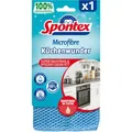 Produktbild: Spontex Allzwecktuch Microfibre Küchenwunder, 11,5 x 21,5 cm, aus Mikrofaser, blau, waschbar, 1 Stück
