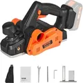 Produktbild: Akku-hobel 20v Handhobel 82mm Breite Hobelmaschine 2mm Hobeltiefe Elektrohobel 16500u/min Einhandhobel Mit Hss-klingen Und Doppeltem Staubauslasssystem Hobekl Handhobelmaschine - Vevor