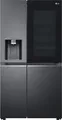 Produktbild: LG Side-by-Side Kühlschrank GSXV90MCAE | InstaView | 635 l | Wasserspender | Eis & Crushed Ice | Matt Black Steel, E (Spektrum A bis G)