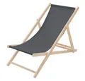 Produktbild: ECD Germany Gartenliege Holz Liegestuhl Beachstuhl klappbarer Strandstuhl Strandliege Liege, 1 St., Sonnenliege mit 3-Fach verstellbarer Rückenlehne Relaxliege bis 120kg