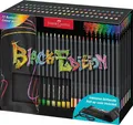 Produktbild: FABER-CASTELL 116418 - Buntstifte Set mit Stifte Rolle, 72 Black Edition Buntsti