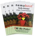 Produktbild: nemabest® 40 Gelb-Sticker gegen Trauermücken, steckbare und giftfreie Gelbtafeln
