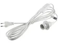 Produktbild: Netzkabel mit Schalter und E14 Fassung 1,4m + 2m lang, weiß Lampe