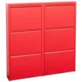 Produktbild: ebuy24 Schuhkipper, Rot, Holzwerkstoff, 100x106x16 cm, Garderobe, Schuhaufbewahrung, Schuhkipper