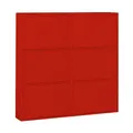 Produktbild: ebuy24 Pisa Schuhschrank mit Klappen/Türen in rot (100x106x16 cm)