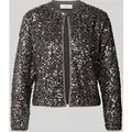 Produktbild: comma Blazer mit Pailletten und Rundhalsausschnitt in Anthrazit, Größe 42
