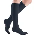 Produktbild: Medi mediven elegance atmungsaktive Kompressionsstrümpfe mit doppelt gestrickter Komfortsohle u. Lanolin | Größe 4 | CCL2 | Farbe: marine | Ohne Haftband