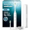 Produktbild: Philips Sonicare Series 4100 Elektrische Zahnbürste – Schallzahnbürste mit Drucksensor, 4 Putzeinstellungen, EasyStart, SmarTimer, 21 Tage Laufzeit, Reiseetui, Weiß, HX4044/41, [Neu]