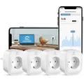 Produktbild: Wlan Smart Steckdose mit Strommessung Alexa Steckdose Smart Home WiFi Steckdo...